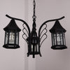 Black 3/5/6 Heads Ceiling Light Industrial Glass Lantern Fixture - Rebooters