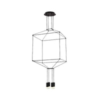 4/6/8 Heads Iron Pendant Light Industrial Black Hexagonal Chandelier - Rebooters