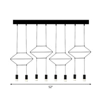 4/6/8 Heads Iron Pendant Light Industrial Black Hexagonal Chandelier - Rebooters