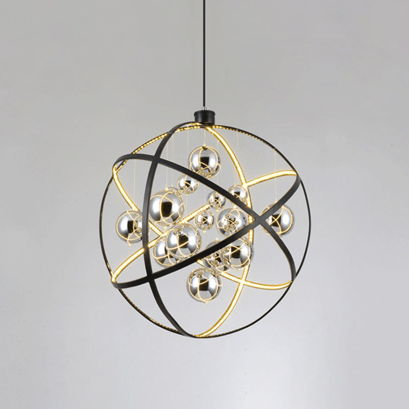 19.5"/31.5" W Black LED Pendant Chandelier Industrial Light - Rebooters