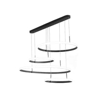 4-Head Living Room LED Chandelier Minimalist Black Coffee Pendant Lamp - Rebooters