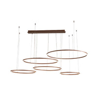 3/4/5-Tier Circular Restaurant Chandelier Acrylic Minimalist LED Ceiling Pendant Light - Rebooters
