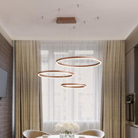 3/4/5-Tier Circular Restaurant Chandelier Acrylic Minimalist LED Ceiling Pendant Light - Rebooters