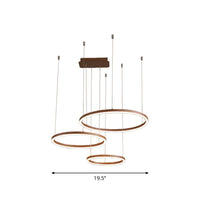 3/4/5-Tier Circular Restaurant Chandelier Acrylic Minimalist LED Ceiling Pendant Light - Rebooters