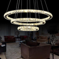 2/3 Tiers Crystal Encrusted Chandelier LED Pendant Light - Rebooters