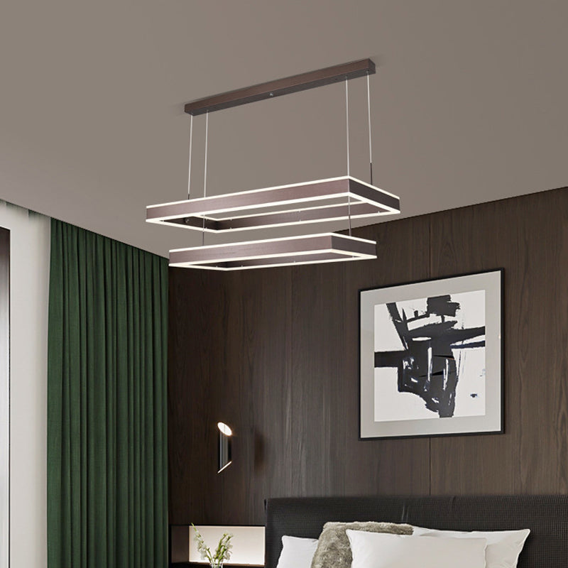 Simplicity LED Hanging Ceiling Light Coffee 2/3/4 Tiered Chandelier - Rebooters