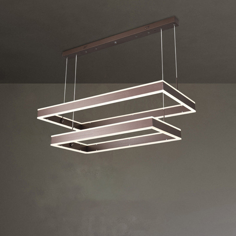 Simplicity LED Hanging Ceiling Light Coffee 2/3/4 Tiered Chandelier - Rebooters