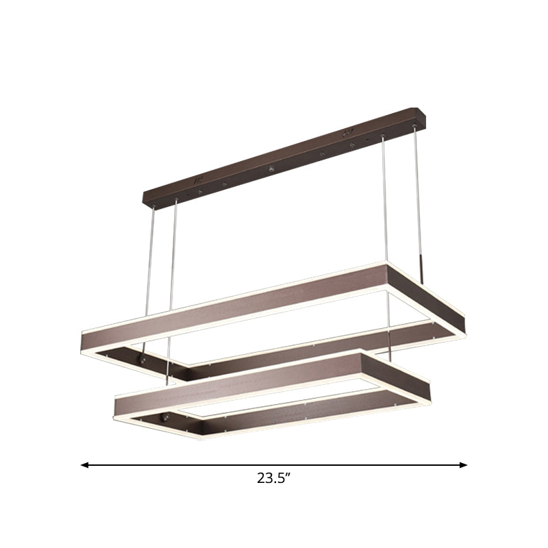 Simplicity LED Hanging Ceiling Light Coffee 2/3/4 Tiered Chandelier - Rebooters