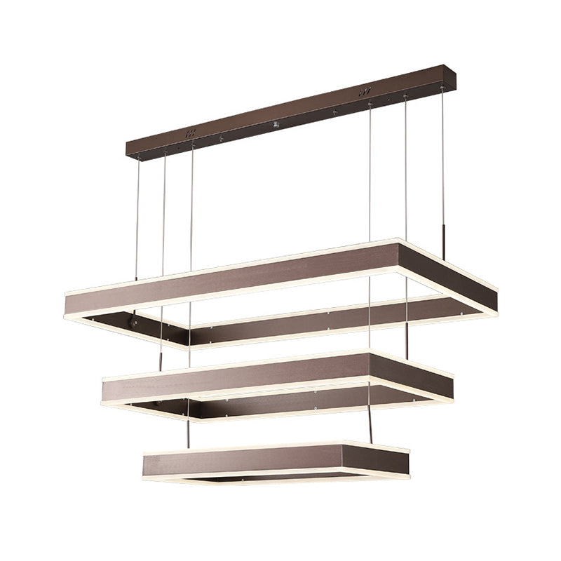 Simplicity LED Hanging Ceiling Light Coffee 2/3/4 Tiered Chandelier - Rebooters