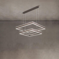2/3/4 Tiers Square Living Room Chandelier Acrylic LED Pendant - Rebooters