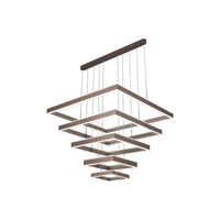 2/3/4 Tiers Square Living Room Chandelier Acrylic LED Pendant - Rebooters