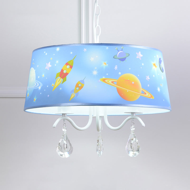 Creative Planet & Rocket Hanging Pendant Chandelier Blue - Rebooters