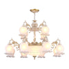 15-Head Suspension Pendant Light Traditional 2-Tier Chandelier - Rebooters