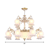 15-Head Suspension Pendant Light Traditional 2-Tier Chandelier - Rebooters