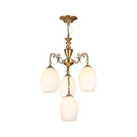4/6-Bulb Oval Chandelier Lighting Vintage Bronze Finish - Rebooters