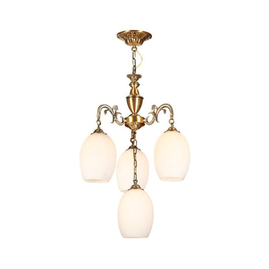 4/6-Bulb Oval Chandelier Lighting Vintage Bronze Finish - Rebooters