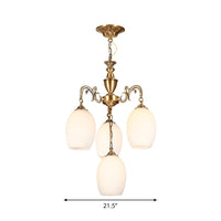 4/6-Bulb Oval Chandelier Lighting Vintage Bronze Finish - Rebooters