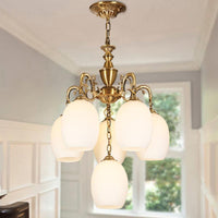 4/6-Bulb Oval Chandelier Lighting Vintage Bronze Finish - Rebooters