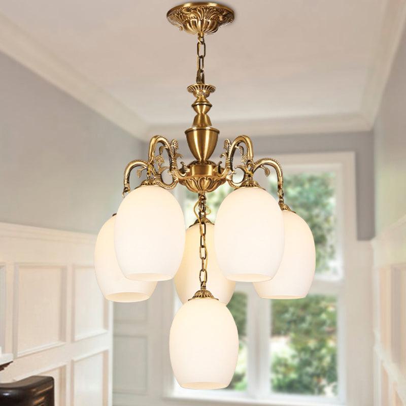 4/6-Bulb Oval Chandelier Lighting Vintage Bronze Finish - Rebooters