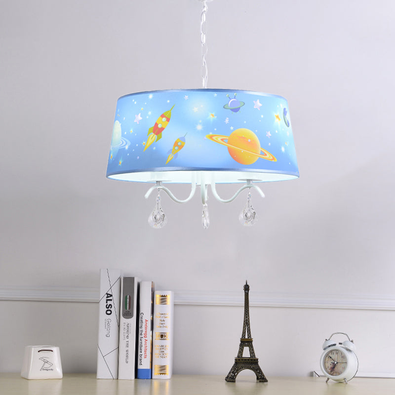 Creative Planet & Rocket Hanging Pendant Chandelier Blue - Rebooters