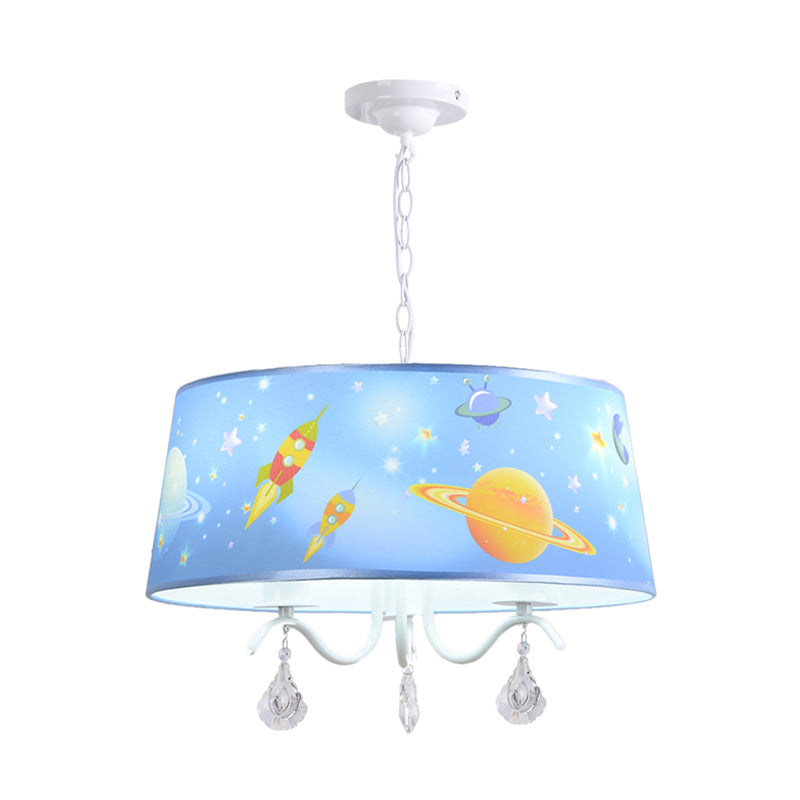 Creative Planet & Rocket Hanging Pendant Chandelier Blue - Rebooters