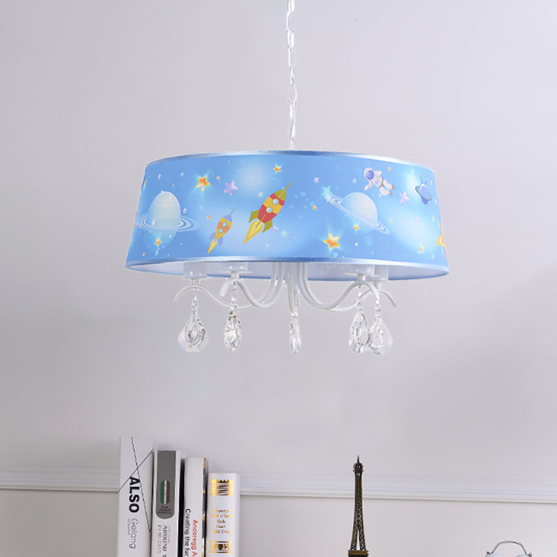Creative Planet & Rocket Hanging Pendant Chandelier Blue - Rebooters
