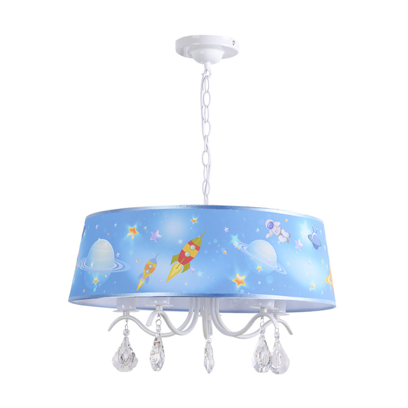 Creative Planet & Rocket Hanging Pendant Chandelier Blue - Rebooters