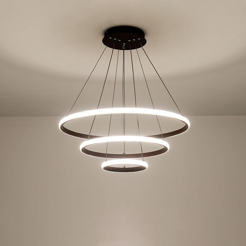 3/4-Tier Pendant Chandelier Minimalist Acrylic LED Light - Rebooters
