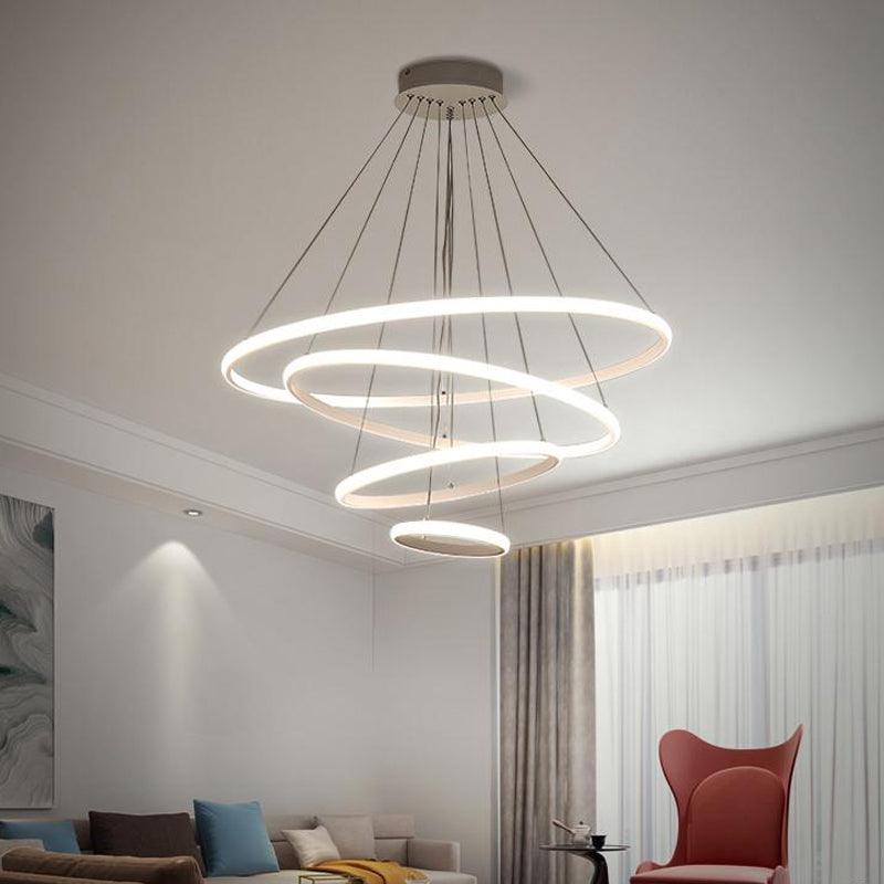 3/4-Tier Pendant Chandelier Minimalist Acrylic LED Light - Rebooters