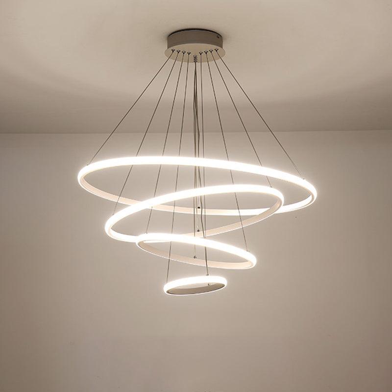 3/4-Tier Pendant Chandelier Minimalist Acrylic LED Light - Rebooters