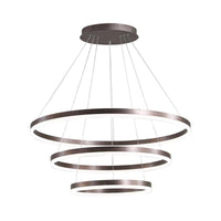 2/3 Tiers Aluminum Pendant Light Fixture Minimalistic White/Coffee LED Chandelier - Rebooters