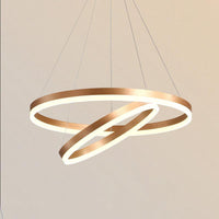 2/3 Tiers Aluminum Pendant Light Fixture Minimalistic White/Coffee LED Chandelier - Rebooters