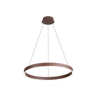 Acrylic 1/2/3-Tiered Hoop Shaped Pendant Brown LED Chandelier - Rebooters