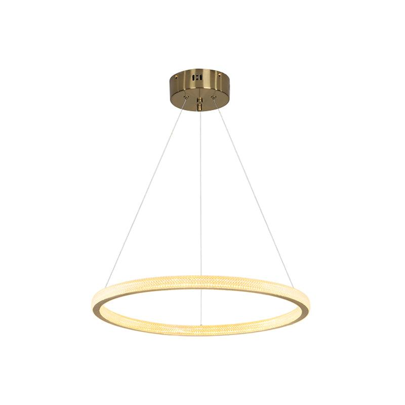 1/3/4-Tier Circle Acrylic Suspension Pendant Brass LED Chandelier - Rebooters