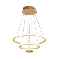 Acrylic 2/3-Tiered LED Chandelier Modern Coffee Pendant Light - Rebooters