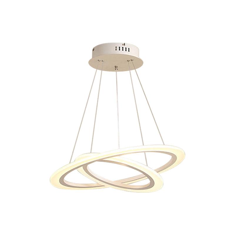 Acrylic 2/3-Tiered LED Chandelier Modern Coffee Pendant Light - Rebooters