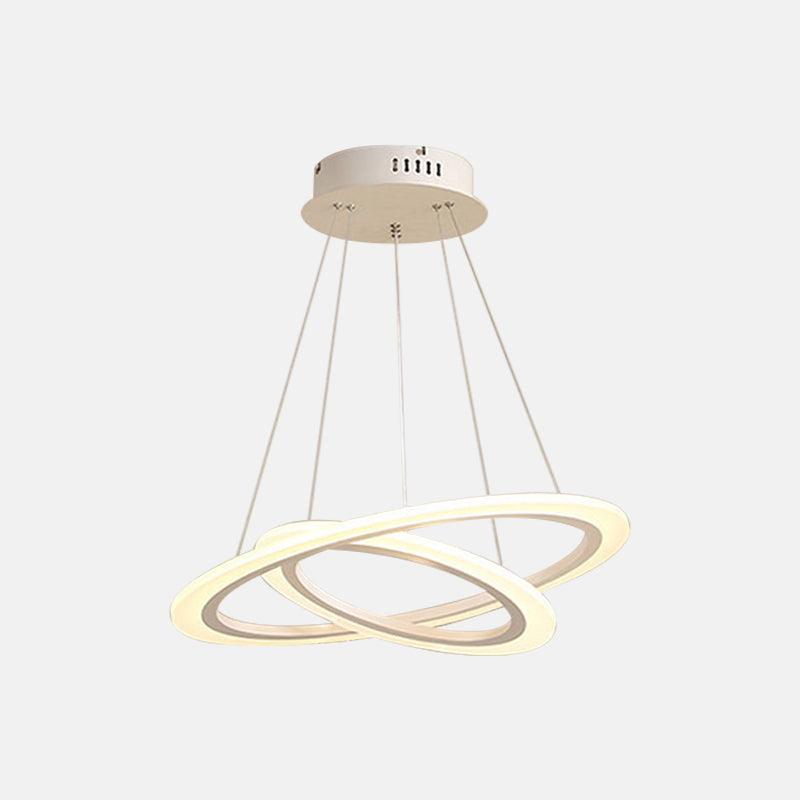 Acrylic 2/3-Tiered LED Chandelier Modern Coffee Pendant Light - Rebooters