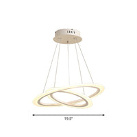 Acrylic 2/3-Tiered LED Chandelier Modern Coffee Pendant Light - Rebooters