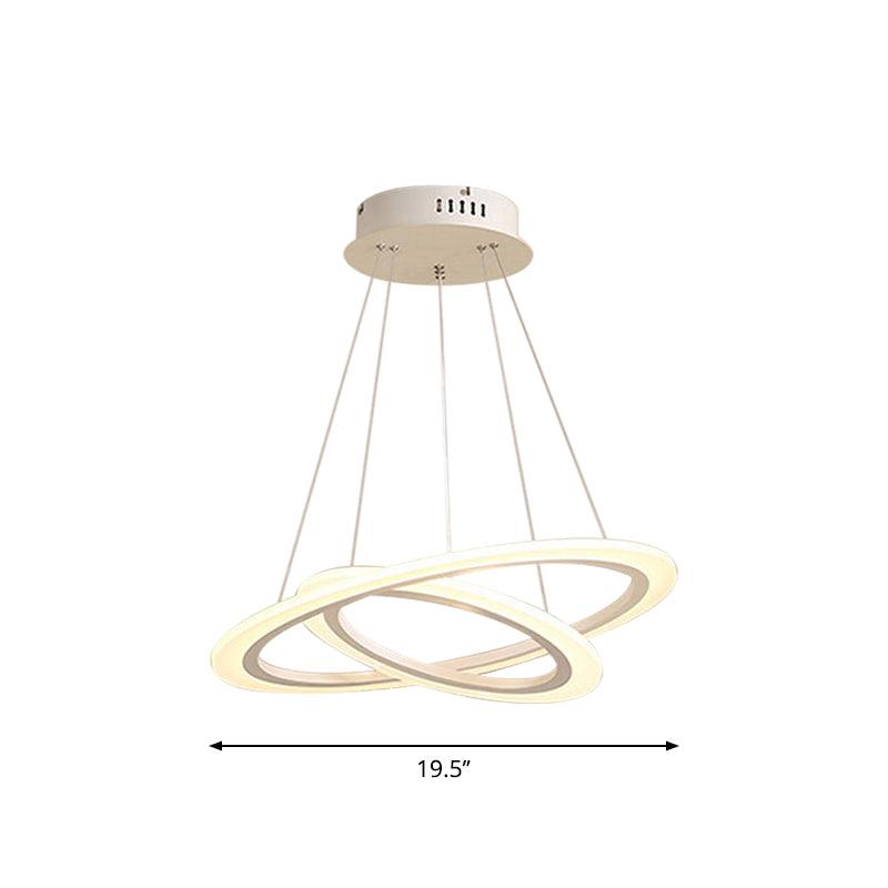 Acrylic 2/3-Tiered LED Chandelier Modern Coffee Pendant Light - Rebooters