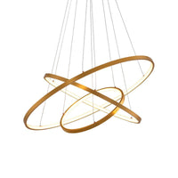 3-Ring Living Room Ceiling Chandelier Acrylic Simple Style LED Pendant Light in Black White Gold - Rebooters