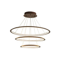 Acrylic 3/4-Tiered Loop Ceiling Hang Light Simplicity Gold Coffee LED Pendant Chandelier - Rebooters