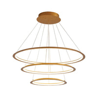 Acrylic 3/4-Tiered Loop Ceiling Hang Light Simplicity Gold Coffee LED Pendant Chandelier - Rebooters