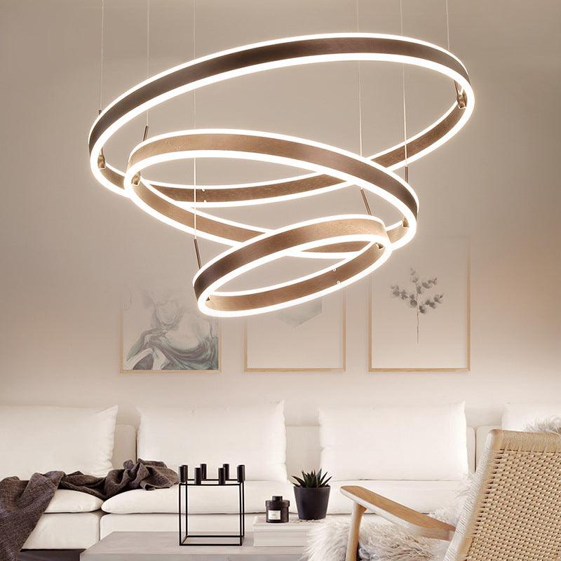 2/3 Tiered Tapered Parlor Hanging Lamp Acrylic LED Pendant Coffee - Rebooters