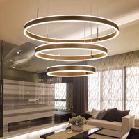 2/3 Tiered Tapered Parlor Hanging Lamp Acrylic LED Pendant Coffee - Rebooters