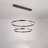 2/3 Tiered Tapered Parlor Hanging Lamp Acrylic LED Pendant Coffee - Rebooters