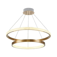Aluminum 2/3 Tiered Hoop Pendant Light Postmodern Gold Finish - Rebooters