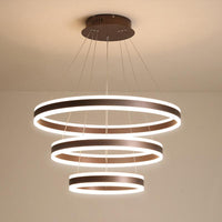 2/3 Tiered LED Chandelier Simplicity Acrylic Lamp Coffee - Rebooters