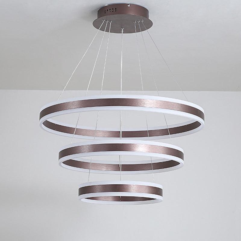 2/3 Tiered LED Chandelier Simplicity Acrylic Lamp Coffee - Rebooters
