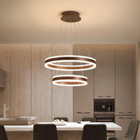 2/3 Tiered LED Chandelier Simplicity Acrylic Lamp Coffee - Rebooters