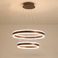 2/3 Tiered LED Chandelier Simplicity Acrylic Lamp Coffee - Rebooters